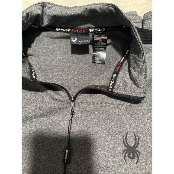 Spyder NWOT gray pullover sweater shirt L - Picture 3 of 8